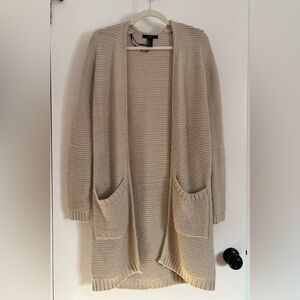 Forever 21 Tan Open-Front Cardigan
